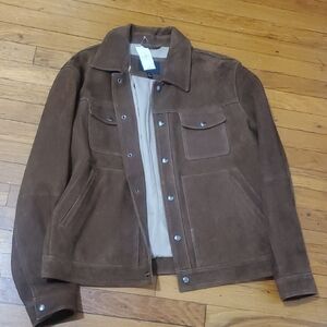 Men's Brown Suede Jacket - Classic Workwear Style